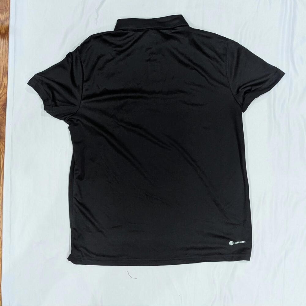 Adidas AEROREADY Tennis Fab Polo Shirt Black S/M/L - Picture 4 of 8